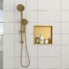 12" X 12" Stainless Steel Shower Niche With Seamless Design For Bathroom Storage - Gold - Image 4