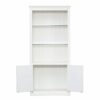 Retro Style Display Bookcase With Adjustable LED Ceiling Light And Tempered Glass Shelves - White - Image 9