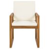 5 Piece Outdoor Patio Dining Set With 4 Armchairs And Table - Beige - Image 17