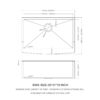 Farmhouse Sink 30" Kitchen Sink Stainless Steel 16 Gauge Apron Front - Gold - Image 3