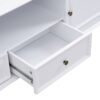 Modern TV Stand For TVs Up To 80", Entertainment Center With Open Compartment, TV Storage Cabinet With 2 Drawers, 2 Cabinets And 5 Solid Legs For Living Room - White - Image 6