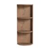 Modern Bathroom Wall Mounted Storage Rack With Floating Design - Imitative Oak - Image 2