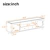 Modern TV Stand For TVs Up To 80", Entertainment Center With Open Compartment, TV Storage Cabinet With 2 Drawers, 2 Cabinets And 5 Solid Legs For Living Room - White - Image 2