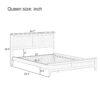 Queen Size Platform Bed With Sturdy Slats Support - Espresso - Image 2