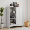 Classic Freestanding Bathroom And Kitchen Storage Cabinet With Adjustable Shelves - White - Image 4