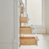 Freestanding Double Bathroom Vanity With Extra Black Handles - White - Image 10