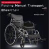 Heavy Duty Manual Wheelchair With Double X Force Support 24" Non Inflatable Tires Foldable Transport Wheelchair With Quick Release Wheels 350Lbs Capacity - Black / Silver - Image 6
