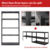 Industrial Metal 5 Tier Storage Shelves, Adjustable Heavy Duty Garage Shelving Unit - Brushed Nickel - Image 15