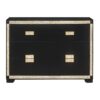 Lively - Full Bedroom Set With Glitter Detail And Padded Headboard - Black - Image 8