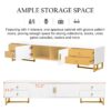 TV Stand, Entertainment Center TV Media Console Table, Modern TV Stand With Storage, TV Console Cabinet Furniture For Living Room - White - Image 8