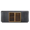 Modern 64" Wavy TV Cabinet With LED Lights - Black - Image 7