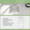 Stainless Steel Undermount Kitchen Sink 16 Gauge Single Bowl - Beige - Image 3