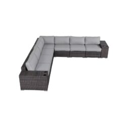 Premium Outdoor Lounge Set With Cushions - Gray Mix