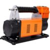 Heavy Duty 12V Air Compressor, Tire Inflator With Pressure Gauge, Compact Size - Black / Orange - Image 10