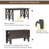 6 Piece Family Dining Room Set With Solid Wood Space Saving Foldable Table And 4 Chairs With Bench - Espresso - Image 9