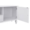 Modern TV Stand For TVs Up To 80", Entertainment Center With Open Compartment, TV Storage Cabinet With 2 Drawers, 2 Cabinets And 5 Solid Legs For Living Room - White - Image 12