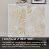 Vintage Carved Buffet Cabinet With Adjustable Shelves, Wooden Decorative Sideboard - White - Image 11