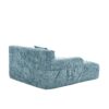 Chenille Interior Lazy Sofa Chaise Lounge Armchair With 3 Pillows And Armrests - Mint Blue - Image 17