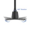 Ultra Thin 8" Square Rain Shower Head 304 Stainless Steel, Wall / Ceiling Mounted - Black - Image 5