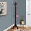 Free Standing Coat Rack 11 Hooks For Entryway - Cherry - Image 3