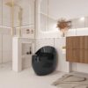 Egg Shape Toilet 1 Piece 1.28 Gpf Single Flush Ceramic - Black - Image 6
