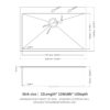 Topmount Kitchen Sink 16 Gauge Stainless Steel Single Bowl - Black / Gray - Image 3