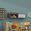 Heavy Duty Metal Wall Mounted Tool Storage Cabinet Steel Metal Garage Storage Cabinet - Black / Gray - Image 15