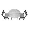 3 Piece Dining Table Set, Small, Drop Leaf, Contemporary & Modern - Gray - Image 3