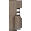 Freestanding Buffet With Hutch, Large Kitchen Pantry Storage Cabinet Cupboard With Pull Out Side Cabinet, Door Shelves And Drawer - Brown - Image 12