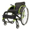 Premium Lightweight Foldable Sport Wheelchair All Body Sturdy & Comfortable 250Lbs Capacity Easy Folding 24" Sports Tires Perfect For Outdoor - Black / Green - Image 4