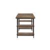 Industrial Style Metal Frame Accent Desk With Side Shelving - Gray - Image 7