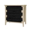 3 Drawer Buffet Sideboard With Adjustable Shelves, Storage Cabinet With Natural Seaweed Decor Doors For Living Room Kitchen Entryway - Natural - Image 11