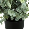 11" Tall, Artificial Plant, Eucalyptus Grass, Indoor, Faux, Fake, Table, Greenery, Potted, Decorative (Set of 2) - Green / Black - Image 3