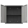 Metal Wall Mounted Tool Storage Cabinet With Locking Door, Adjustable Shelf, Metal - Silver - Image 9
