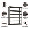 Industrial Heavy Duty 6 Tier Metal Garage Shelving Unit For Storage, Adjustable - Brushed Nickel - Image 9