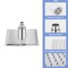 Square Rain Shower Head Ultra Thin 304 Stainless Steel Ceiling / Wall Mount Bath Fixture - Chrome - Image 7