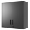 Metal Wall Mounted Tool Storage Cabinet With 2 Locking Doors, Adjustable Shelf, And Drawer - Black - Image 4