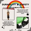 5 In 1 Swing Set With Textilene Swing And Tree Swing Disc Metal Plastic Safe Swing Seat For Outdoor Playground - Blue / Green - Image 7