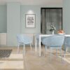 2 Piece Durable Single Chair With Mesh Hollow Out Design - Light Gray - Image 8