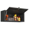 Heavy Duty, Metal Wall Mounted Tool Storage Cabinet Steel Metal Garage Storage Cabinet - Black / Gray - Image 9