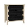 3 Drawer Buffet Sideboard With Adjustable Shelves, Storage Cabinet With Natural Seaweed Decor Doors For Living Room Kitchen Entryway - Natural - Image 9