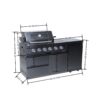 Deluxe - 4 Burner 72000 Btu Stainless Steel Gas Outdoor Kitchen Barbecue Grill With Side Burner & Rotisserie Kit - Black - Image 2
