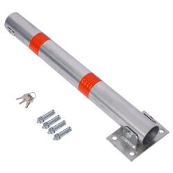 Parking Bollard Pole Barrier With Lock For Car Parking Protection - Gray