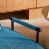 Convertible 5 In 1 Folding Chair Bed With Adjustable Backrest & Pillow Linen For Small Spaces - Blue - Image 8