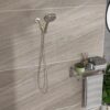 Multi Function Adjustable Hand Shower 8 Function Hand Shower, Plastic Construction - Brushed Nickel - Image 3