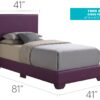Twin Bed Stylish - Lively Purple Hue - Image 3