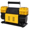 Heavy Duty 12V Dual Cylinder Air Compressor, Tire Inflator With Gauge - Yellow / Black - Image 5