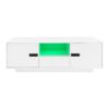 Modern High Glossy Rectangle Coffee Table, Accent Furniture With 16 Color LED Lights For Living Room - White - Image 10