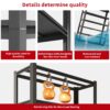 Industrial Heavy Duty 6 Tier Metal Garage Shelving Unit For Storage, Adjustable - Brushed Nickel - Image 10
