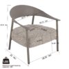 Furniture Set With Seat Cushions, Sturdy And Durable - Apricot Brown - Image 3